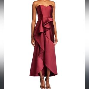 Parker Black
Lulu Strapless Sweetheart High-Low Ruffle Gown